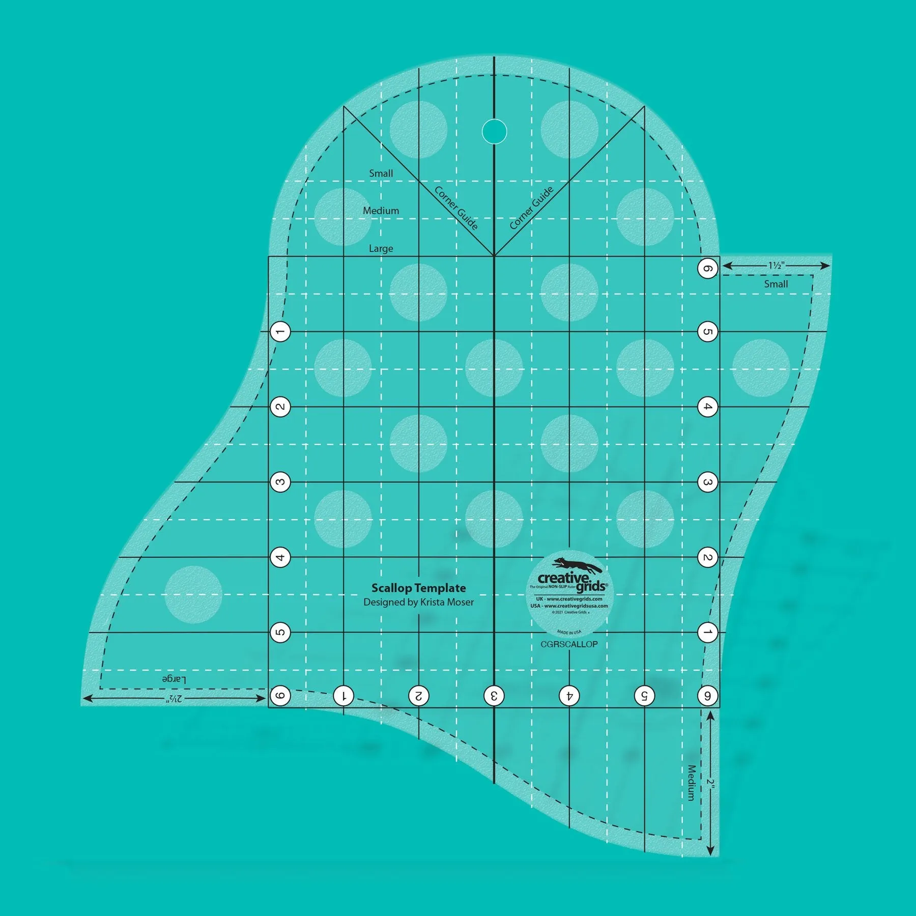 Creative Grids Scallop Template Ruler
