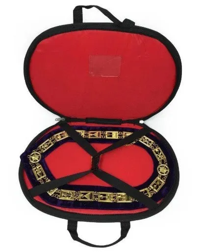 Cryptic Mason - Royal & Select Chain Collar - Gold/Silver On Red   Free Case