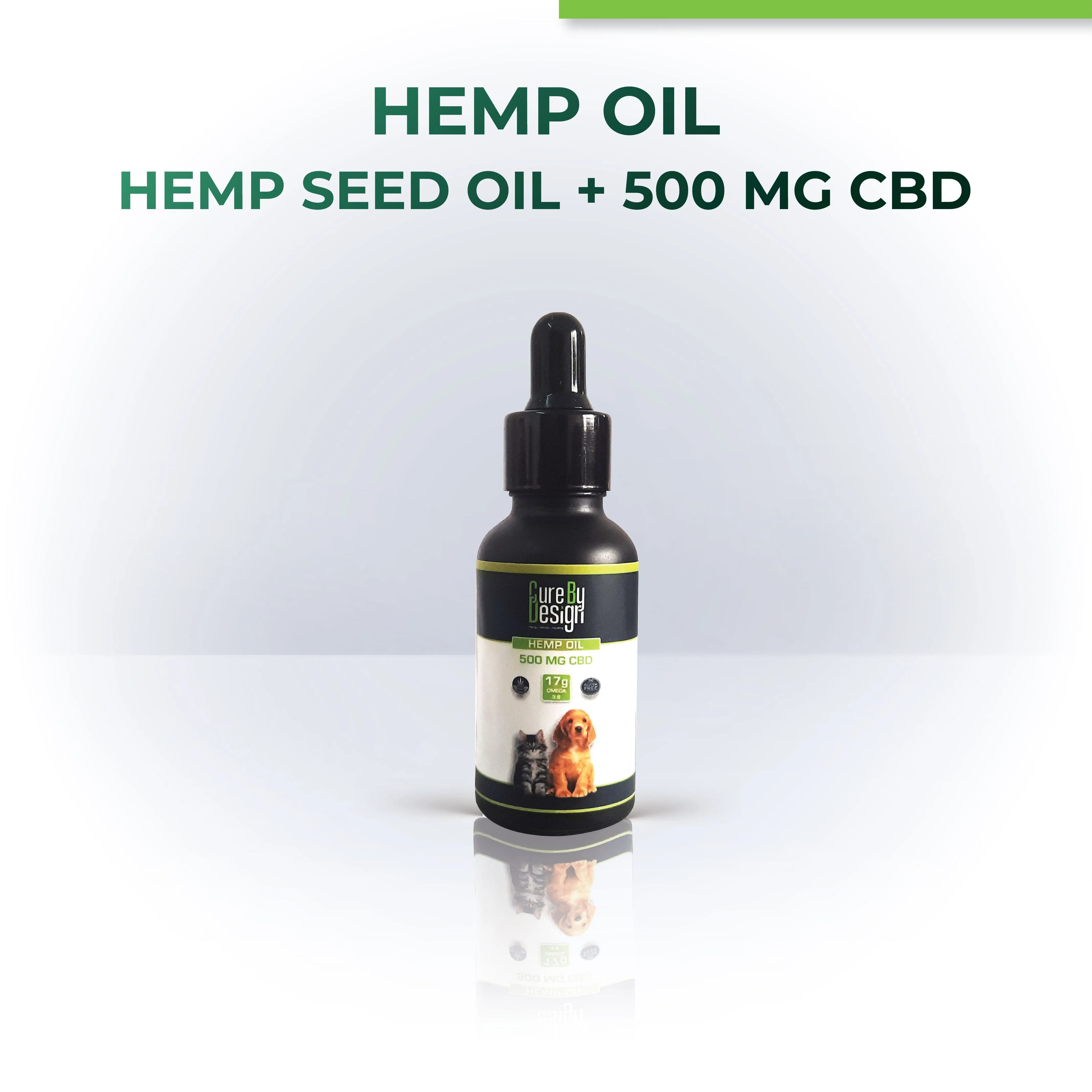 Cure By Design Hemp Oil with 500mg CBD(hemp seed oil) 30ml