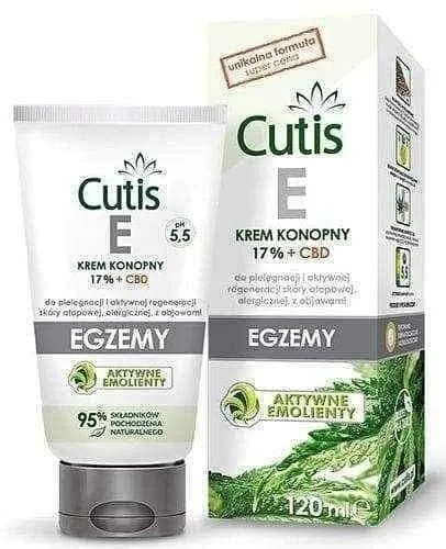Cutis E Eczema Hemp cream 17%   CBD 120ml