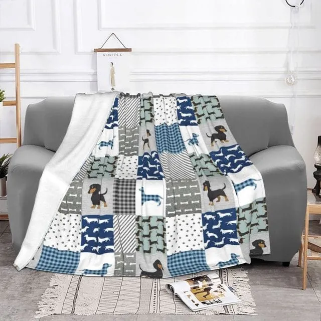 Dachshund Quilt Blanket