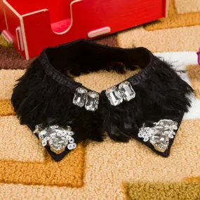 Dainty - Detachable Rhinestone Feather Collar