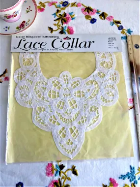 Daisy Kingdom Battenburg Lace Collar 1993 For Simplicity Pattern 8870 White Lace