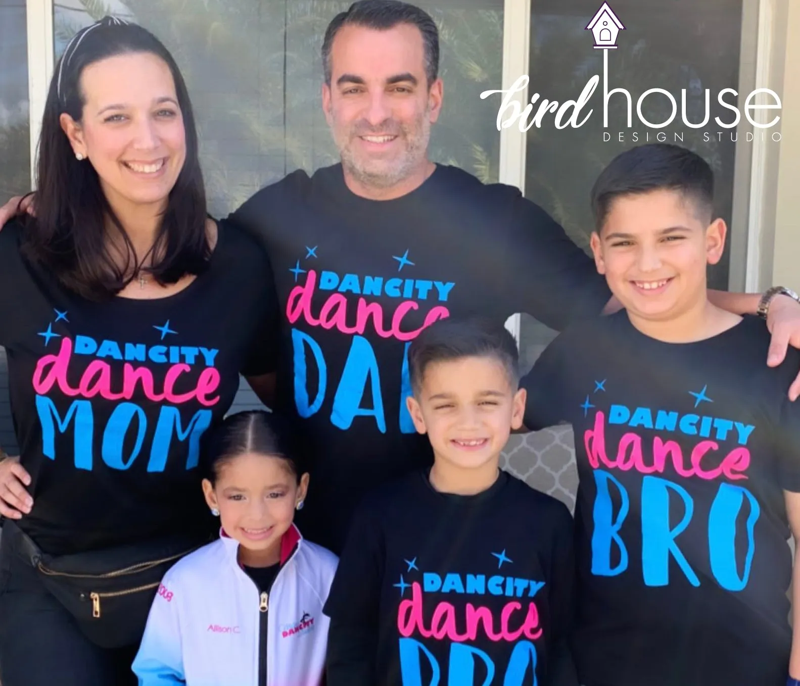 Dance Mom, Cute Off Shoulder Dancity Studio Shirt Matte or Glitter