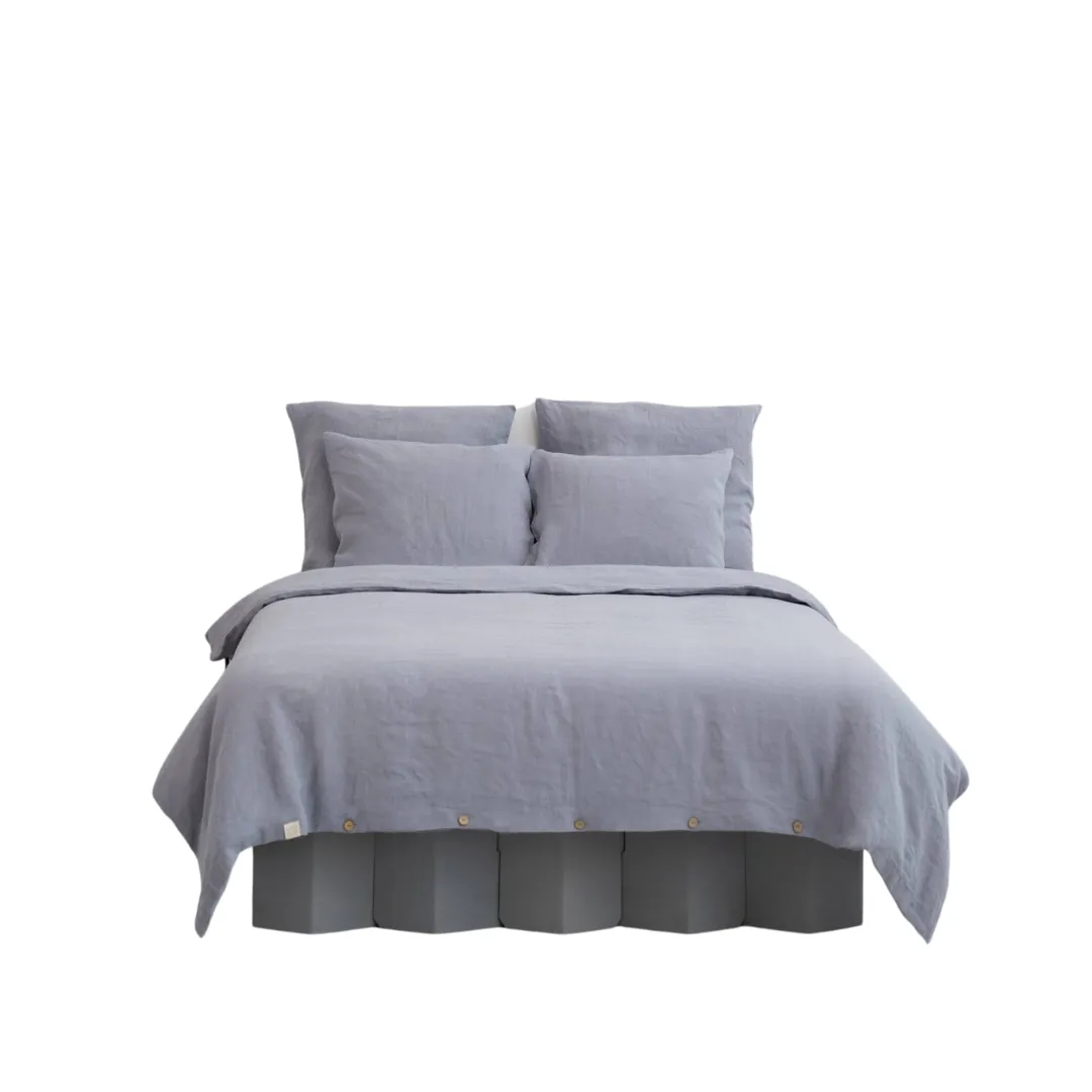 Dapple Grey Hemp Duvet Cover Set