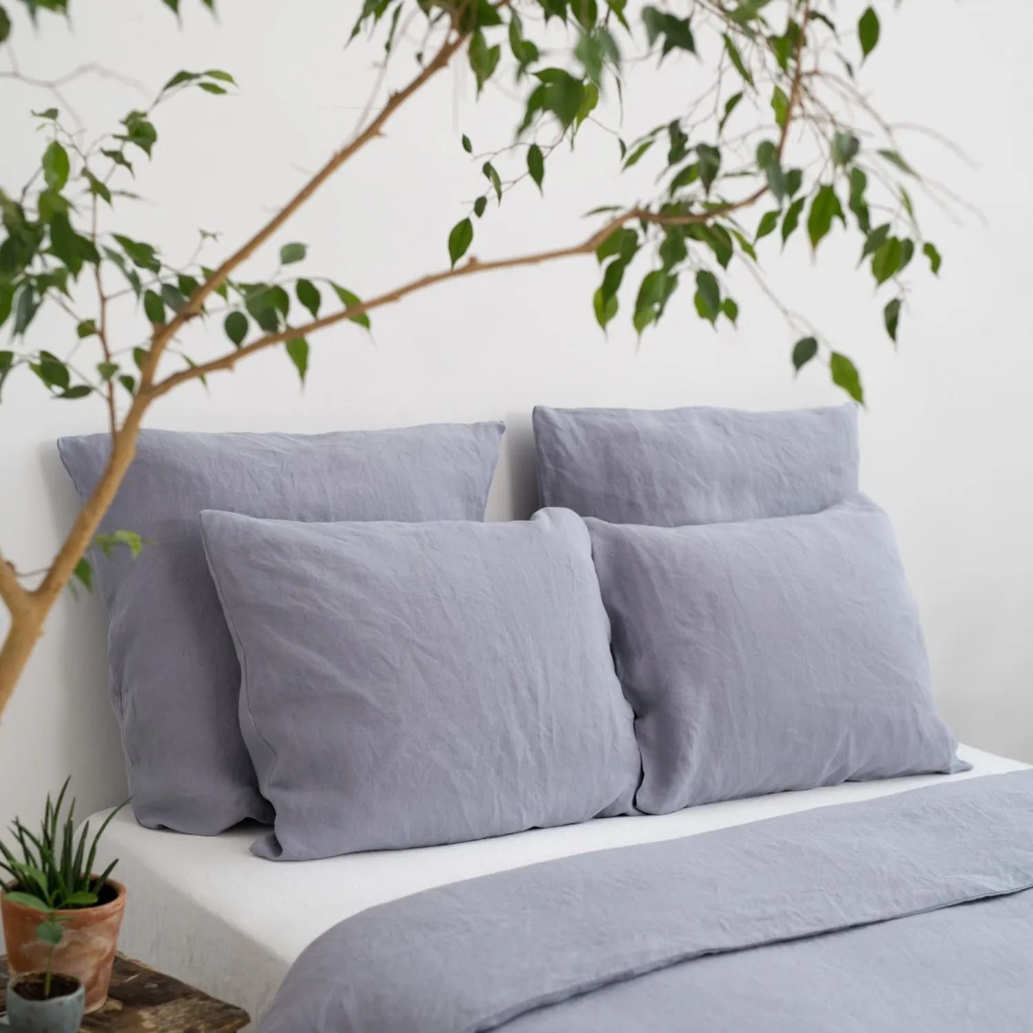 Dapple Grey Hemp Duvet Cover Set