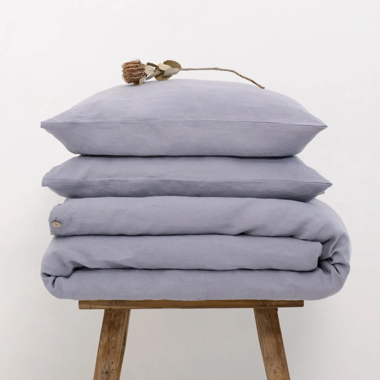 Dapple Grey Hemp Duvet Cover Set