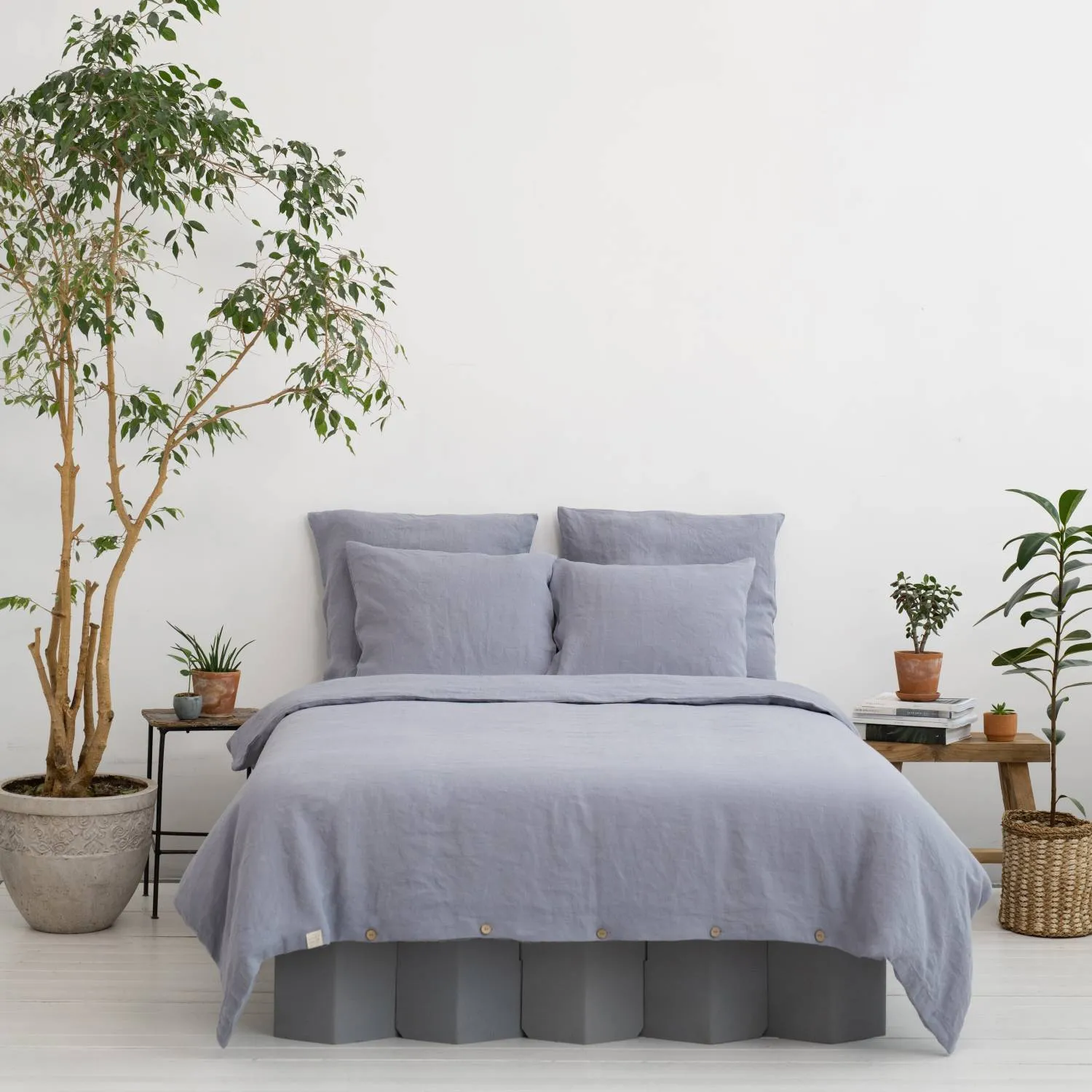Dapple Grey Hemp Duvet Cover Set