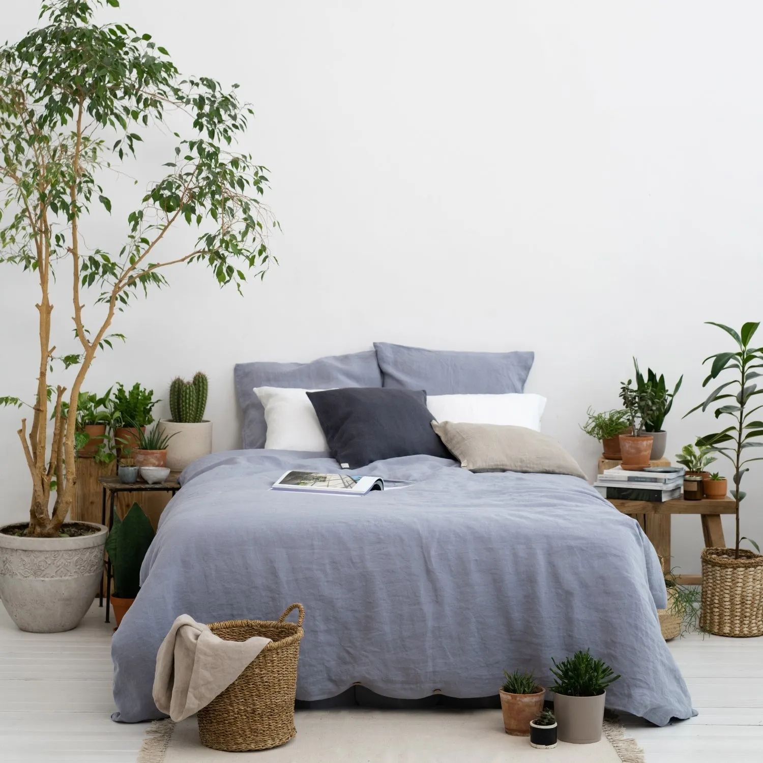 Dapple Grey Hemp Duvet Cover Set