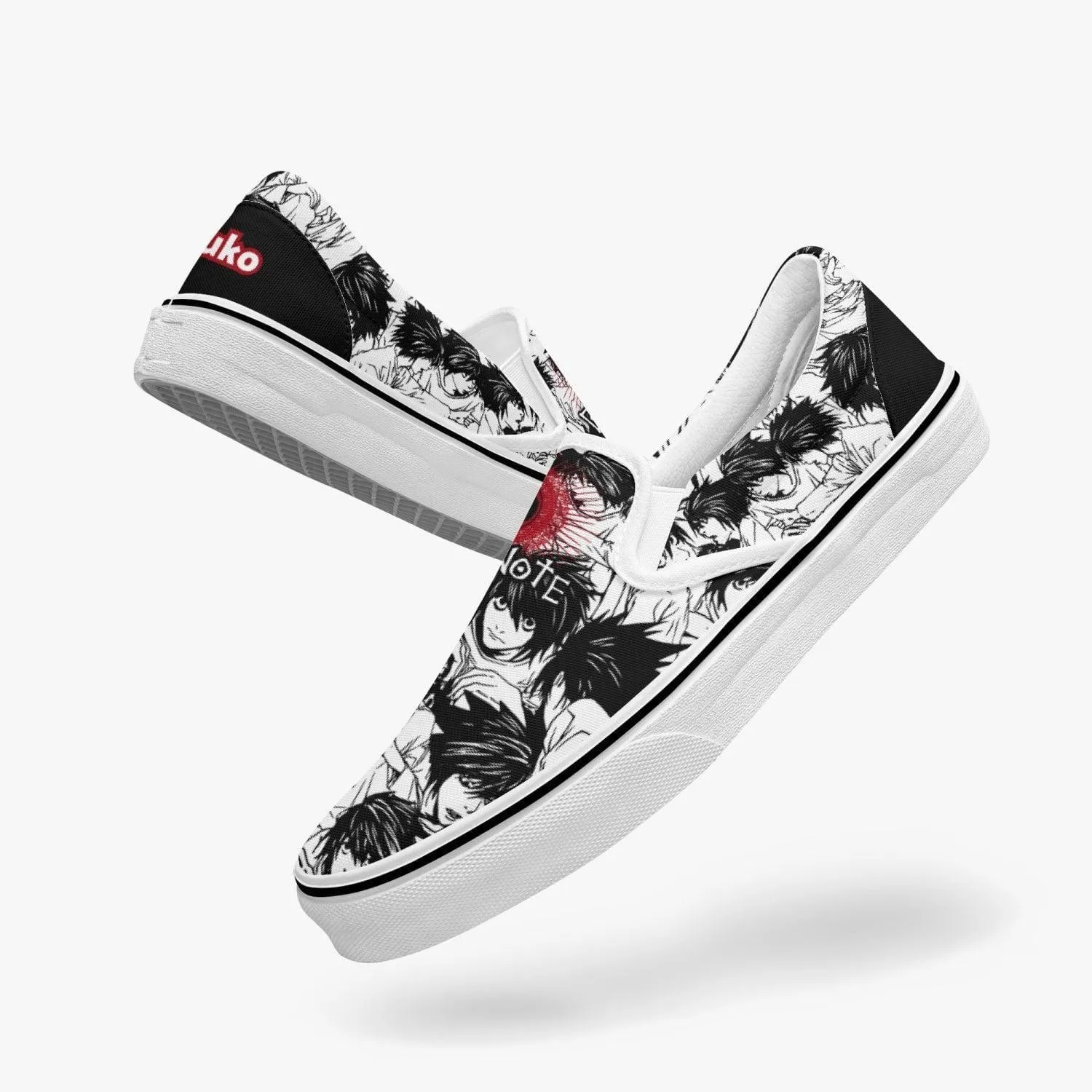 Death Note 'L' Deathnote Slip Ons Anime Shoes