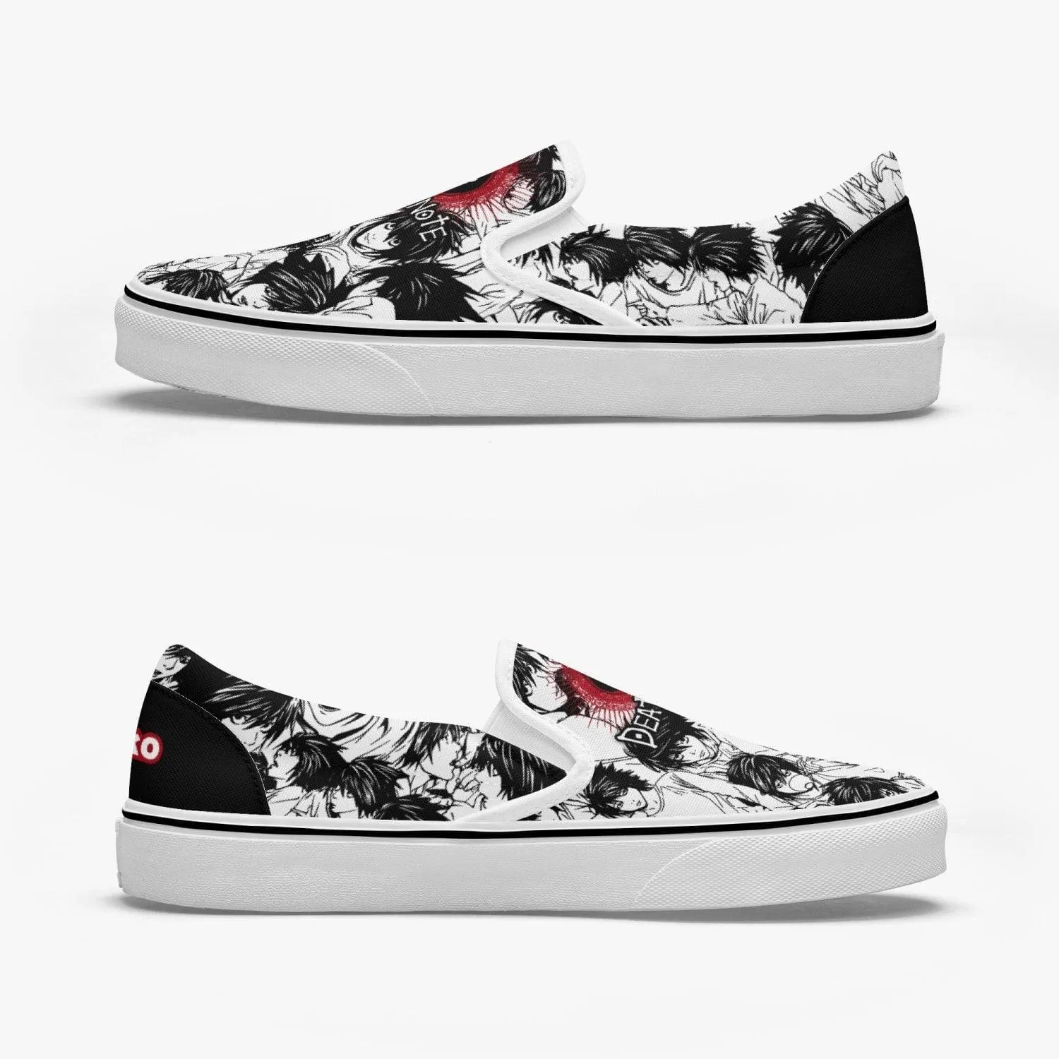 Death Note 'L' Deathnote Slip Ons Anime Shoes