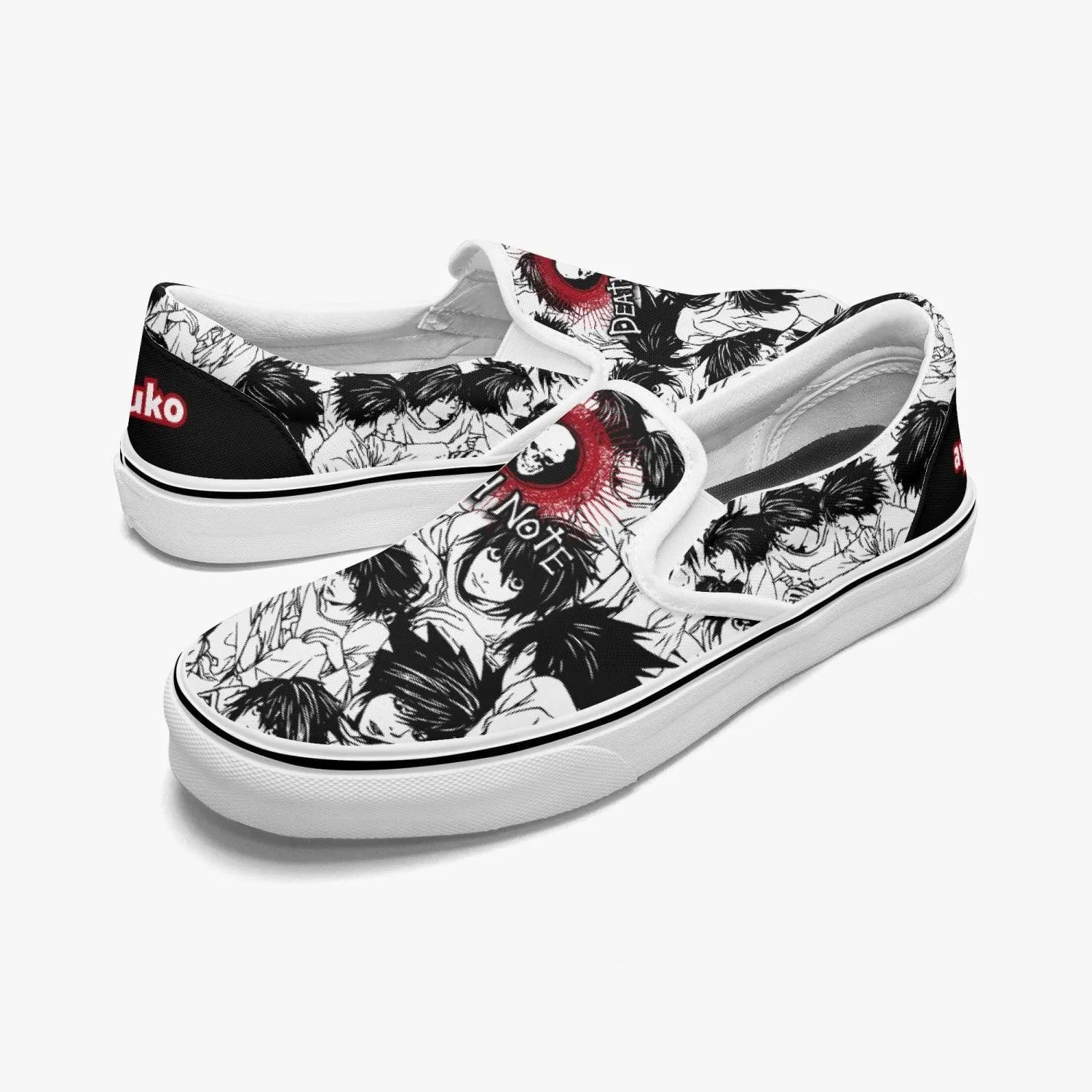 Death Note 'L' Deathnote Slip Ons Anime Shoes