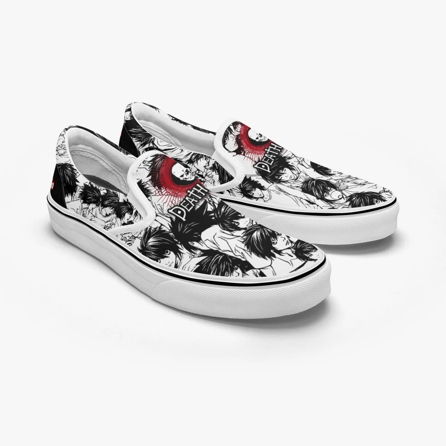 Death Note 'L' Deathnote Slip Ons Anime Shoes