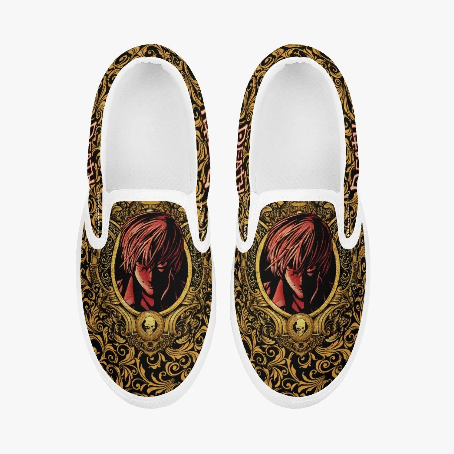 Death Note Light Yagami Kids Slip Ons Anime Shoes