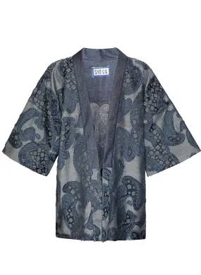 Denim Paisley Print Kimono - W Unisex