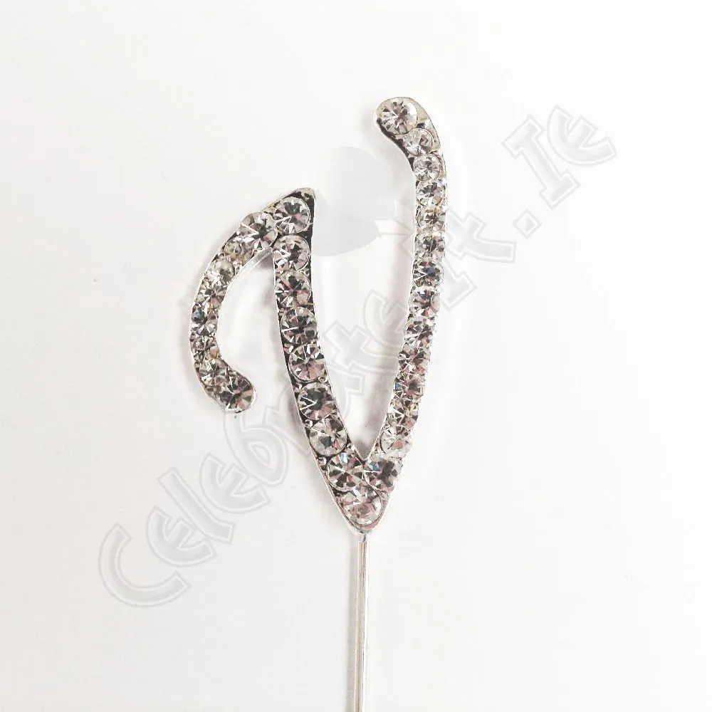 Diamante Letter 'V'