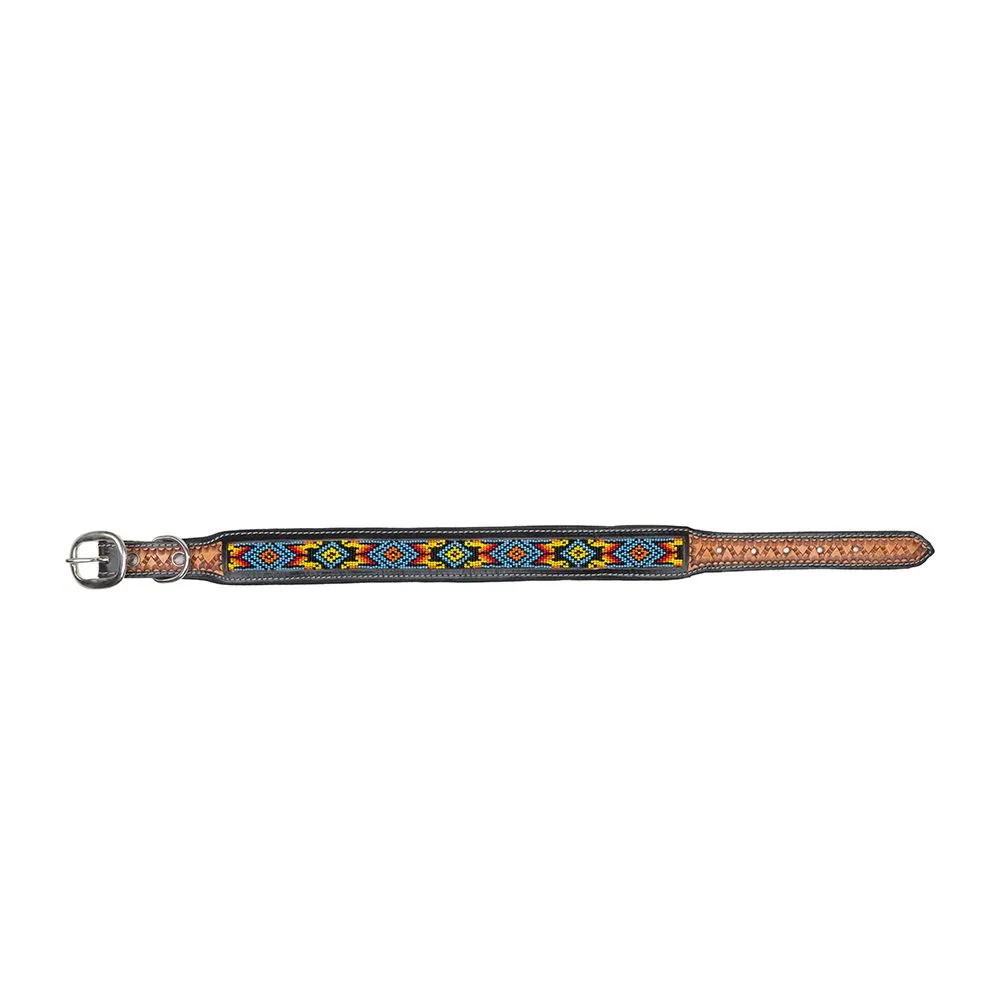 Dodger Trail Handcrafted Padded Beaded Dog Collar
