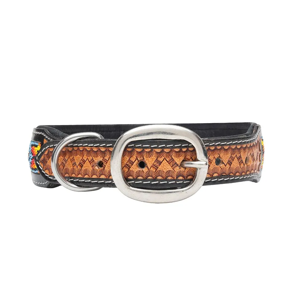 Dodger Trail Handcrafted Padded Beaded Dog Collar