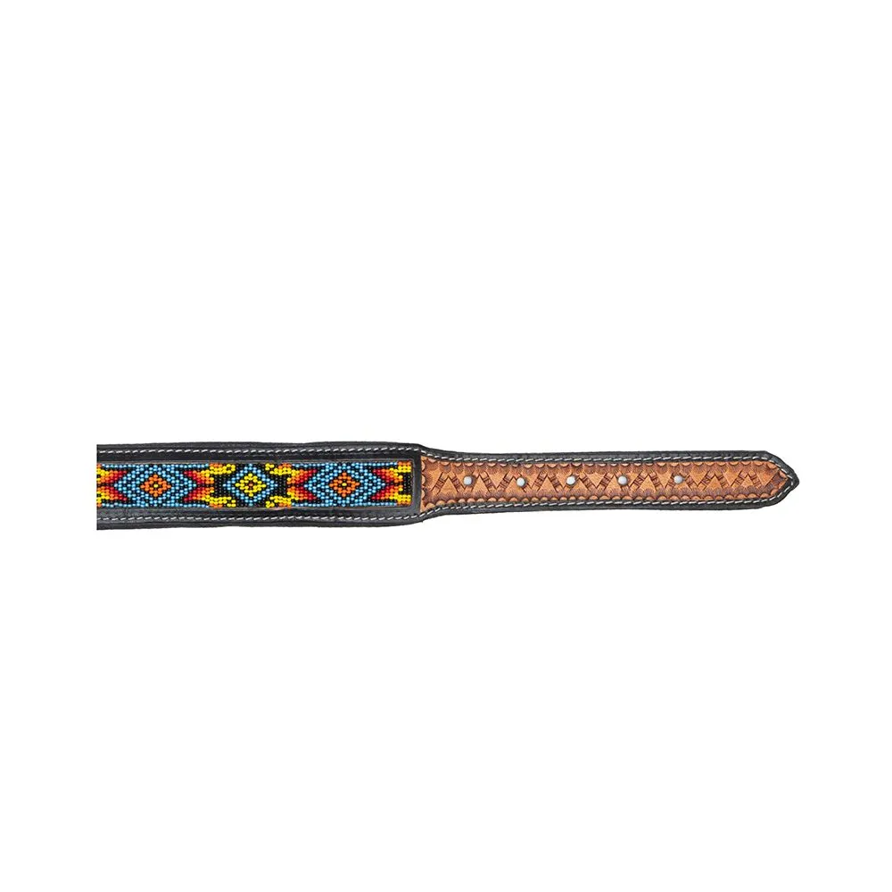 Dodger Trail Handcrafted Padded Beaded Dog Collar