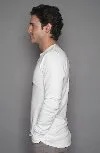 Dragon Foxx™ Men's White Long Sleeve Henley