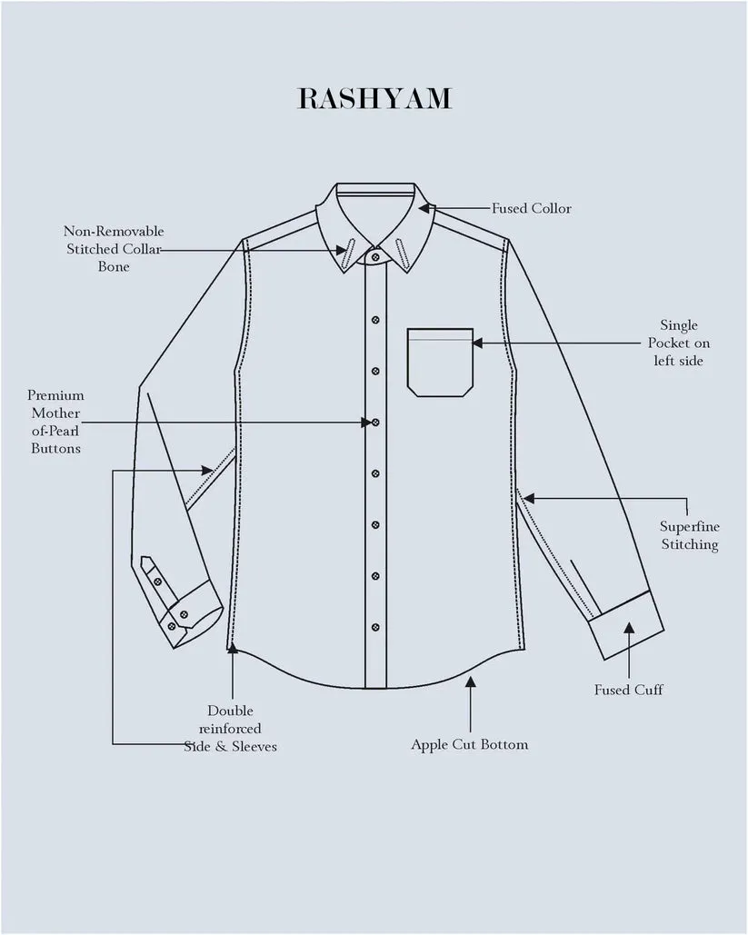 Dusty Grey With Cream Line Luxurious Italian Linen Cotton Shirt
