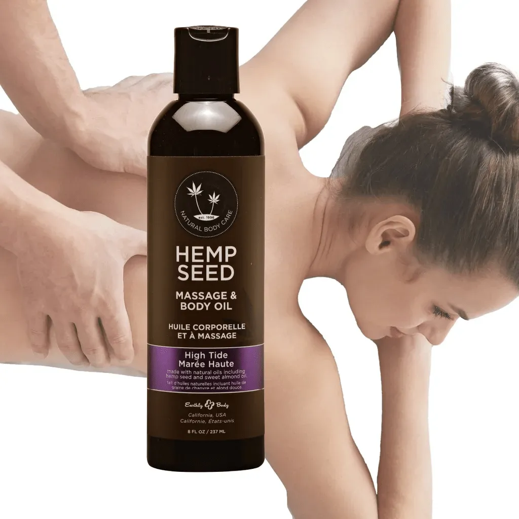 Earthly Body Hemp Seed Massage Oil High Tide