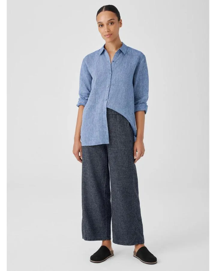 Eileen Fisher Tweedy Hemp Cotton Wide Leg Pant
