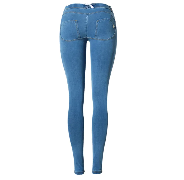 Elastic Packets Low Waist Pure Color Long Skinny Zipper Pants