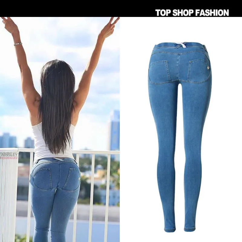 Elastic Packets Low Waist Pure Color Long Skinny Zipper Pants