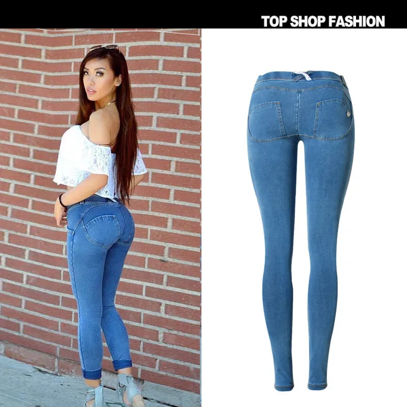 Elastic Packets Low Waist Pure Color Long Skinny Zipper Pants