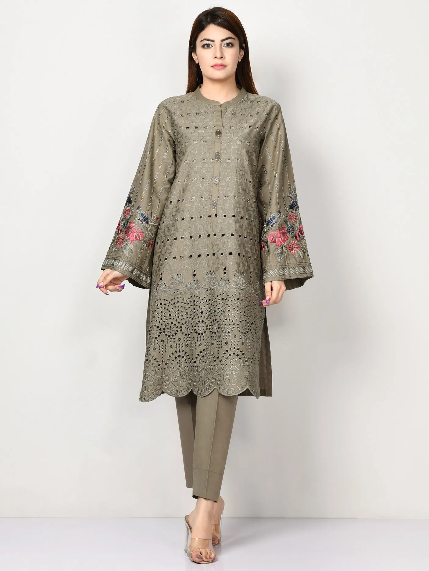 Embroidered Winter Cotton Suit
