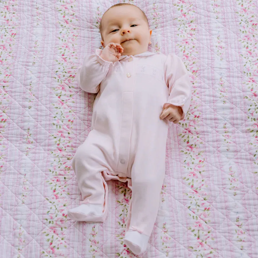 Emile et Rose - Pink 2 piece outfit, romper and hat