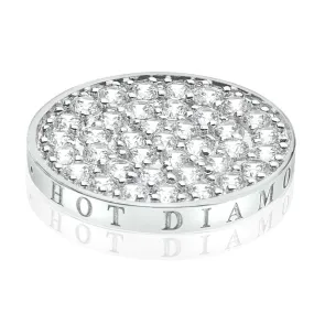 Emozioni Sterling Silver Cubic Zirconia Spark 22mm Coin