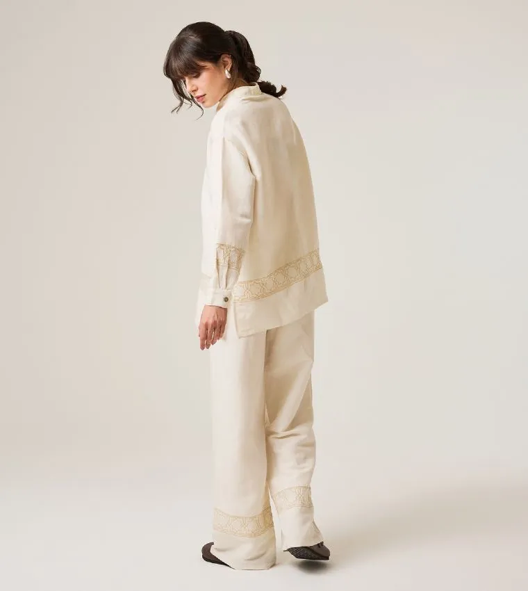 F5 HIGH-WAIST LINEN PANTS