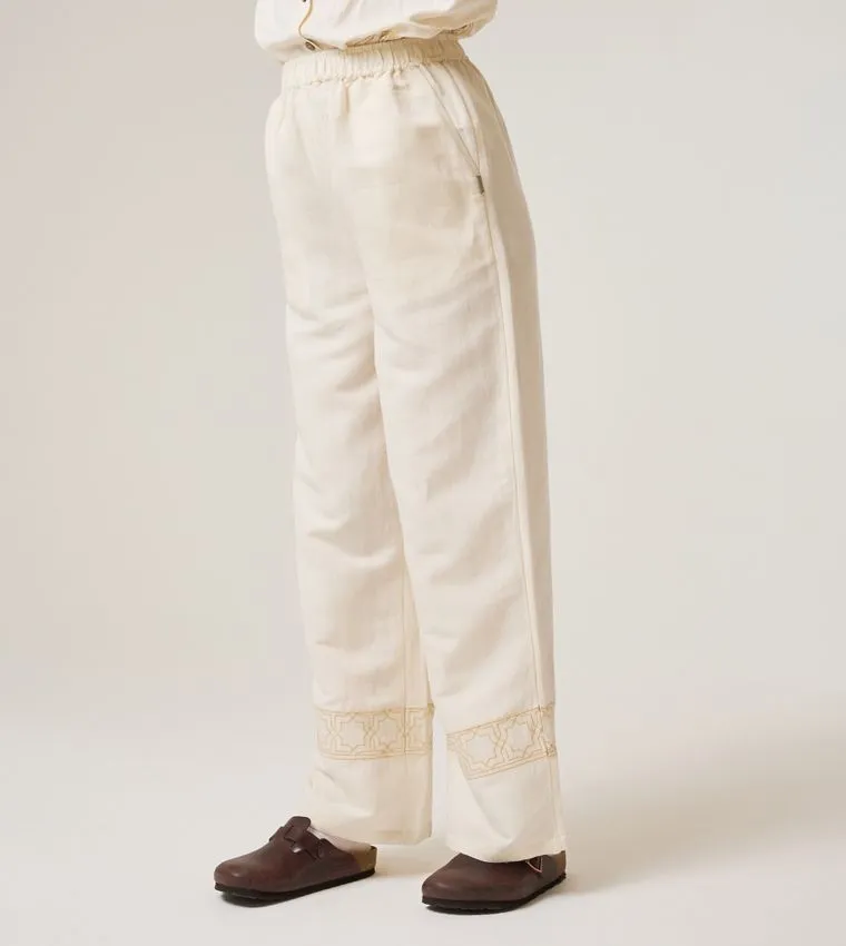 F5 HIGH-WAIST LINEN PANTS