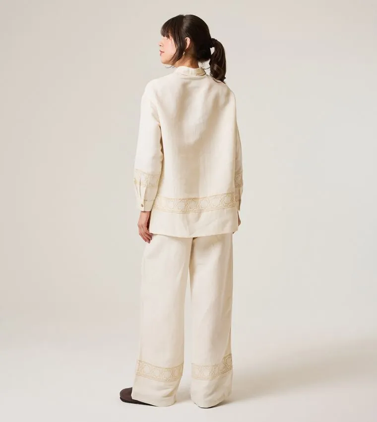 F5 HIGH-WAIST LINEN PANTS
