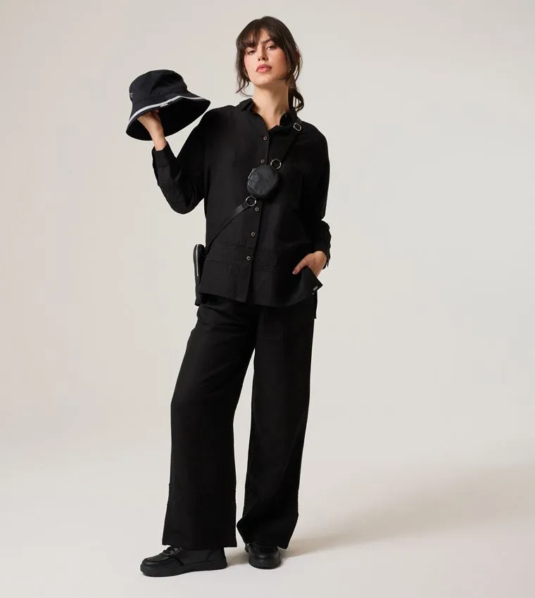 F5 HIGH-WAIST LINEN PANTS