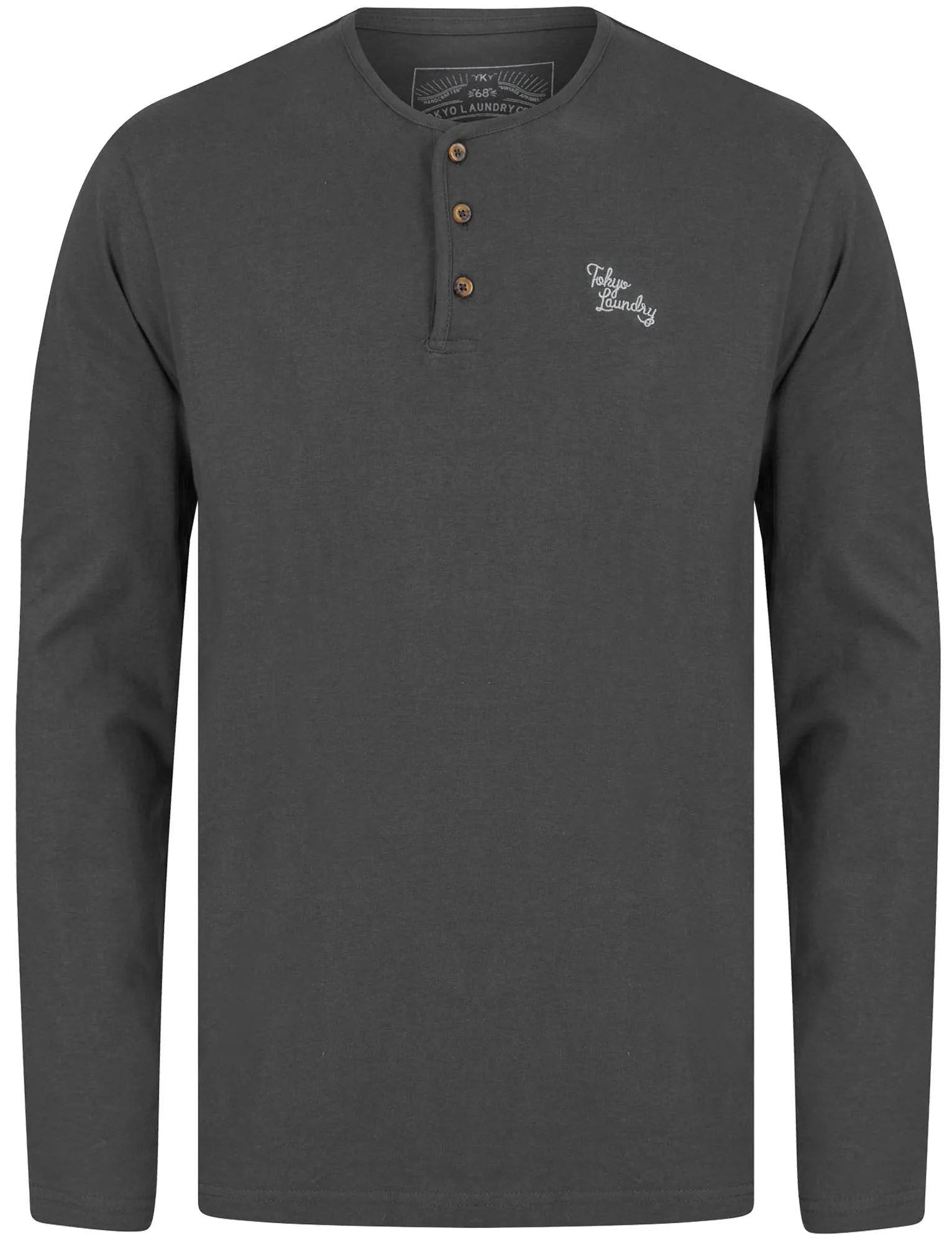 Field 2pc Long Sleeve Cotton Checked Lounge Set in Charcoal - Tokyo Laundry