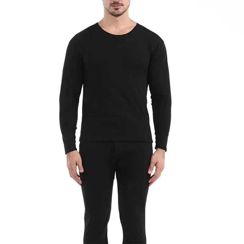 Fleece Men Plus Winter Thickened Pajamas Set Long Johns Thermal Velvet Shirt Bottom Thick Underwear Keep Short Eye Catching