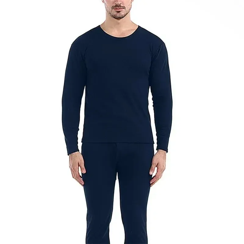 Fleece Men Plus Winter Thickened Pajamas Set Long Johns Thermal Velvet Shirt Bottom Thick Underwear Keep Short Eye Catching