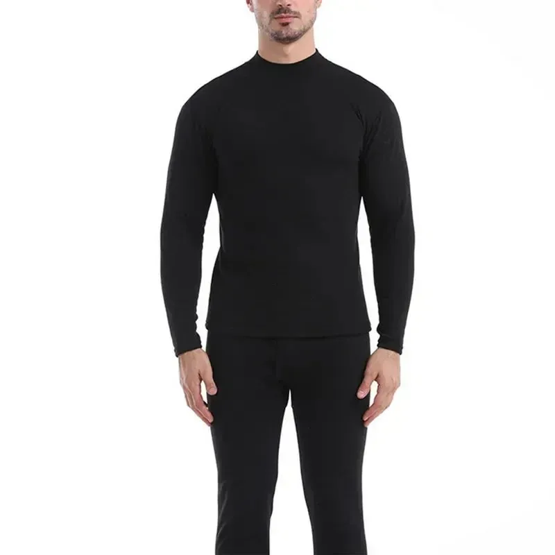 Fleece Men Plus Winter Thickened Pajamas Set Long Johns Thermal Velvet Shirt Bottom Thick Underwear Keep Short Eye Catching