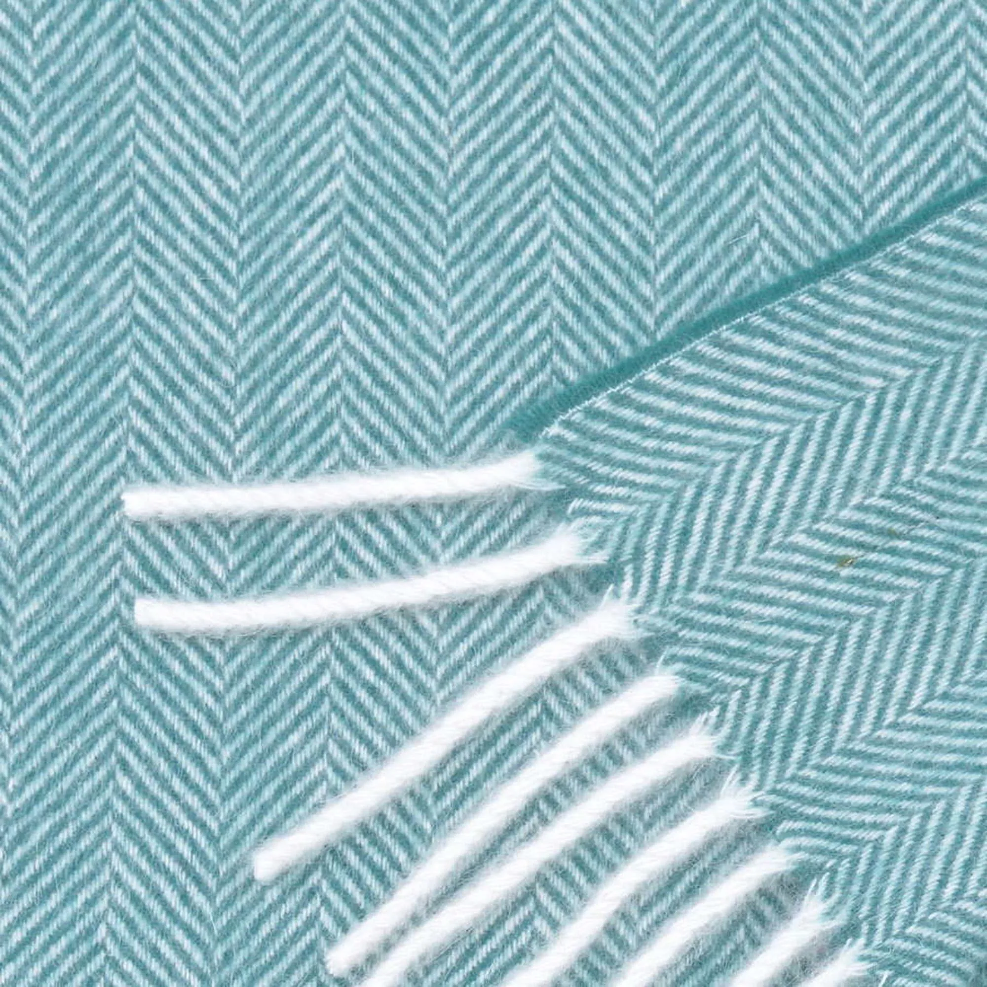 Forest Green Herringbone Cashmere Scarf