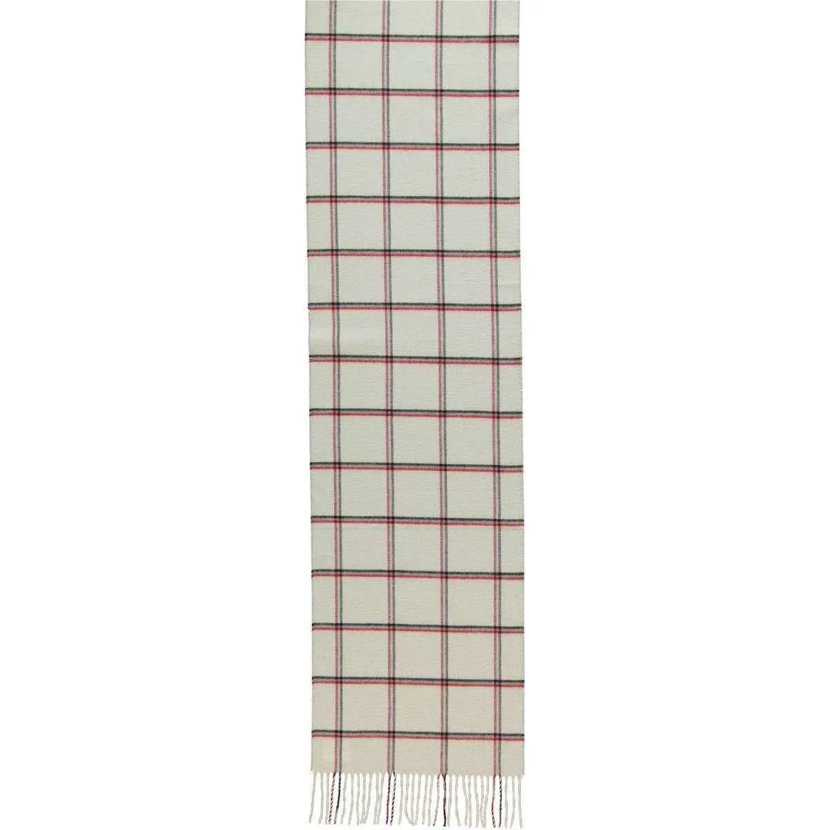 Fraas Recycled Modern Rupert Check Scarf - Cream