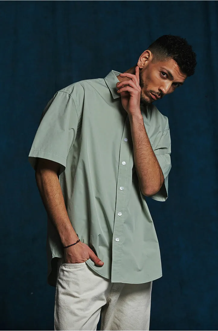 FrizmWorks OG Poplin Oversized Shirt - Light Green