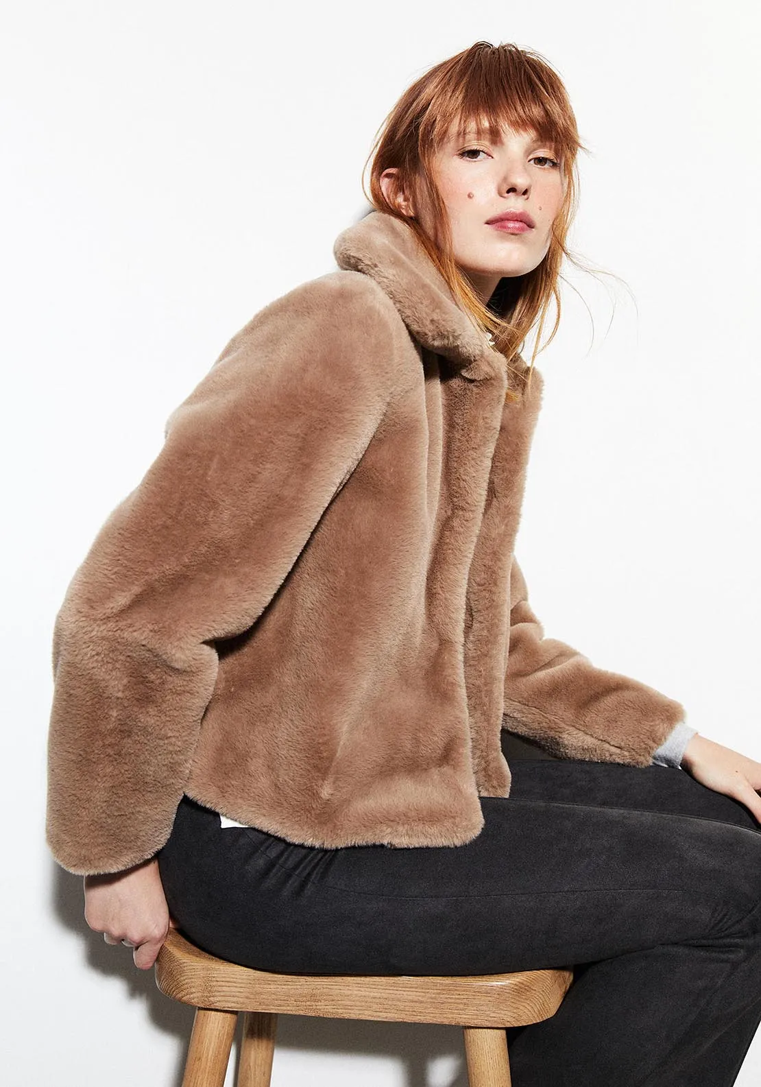 Fur jacket - Taupe