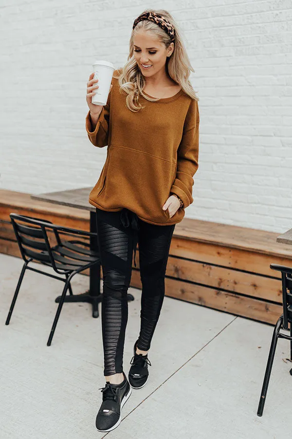 Goal Digger High Waist Moto Legging in Black