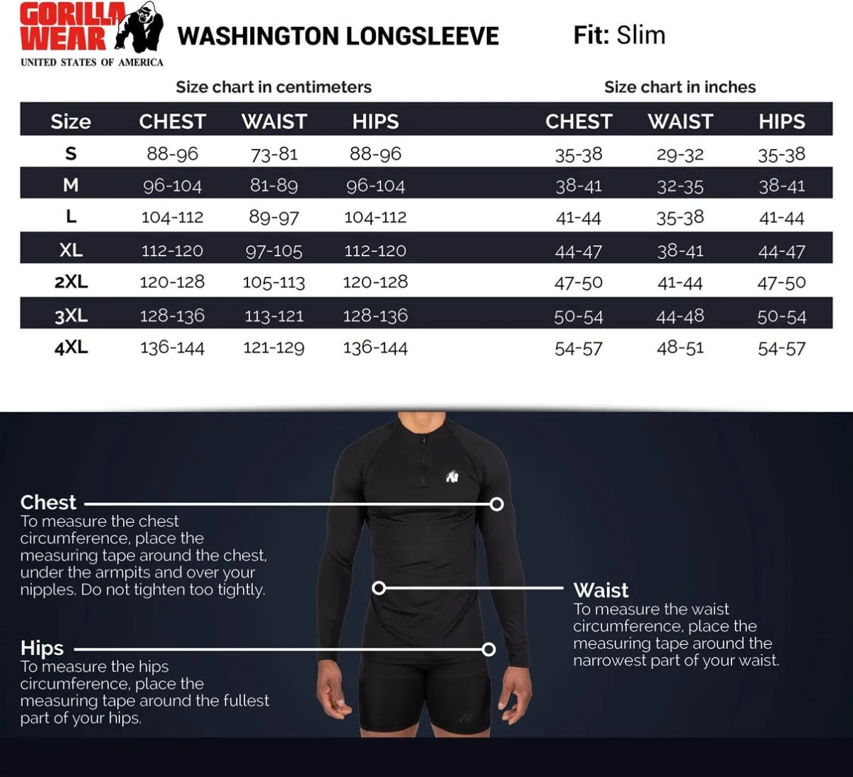 Gorilla Wear Washington Long Sleeve - Black