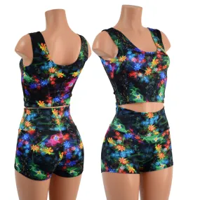 Gothic Garden High Waist Shorts OR Top READY to SHIP