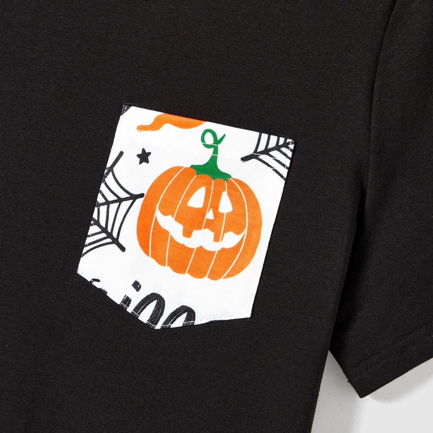 Halloween Family Matching  Dress Pumpkin Dresses and Short Sleeve T Shirt Tops Sets
