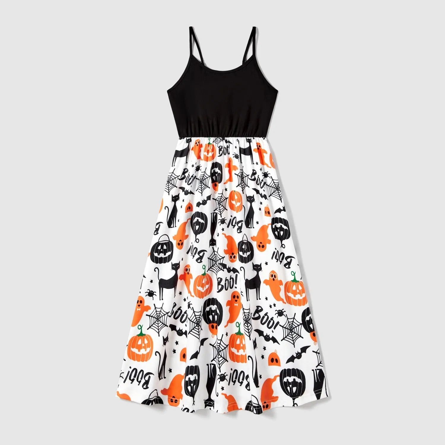 Halloween Family Matching  Dress Pumpkin Dresses and Short Sleeve T Shirt Tops Sets